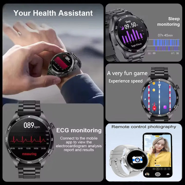 2025 Men’s Smartwatch, AMOLED 360×360, GPS, NFC, Bluetooth Calls