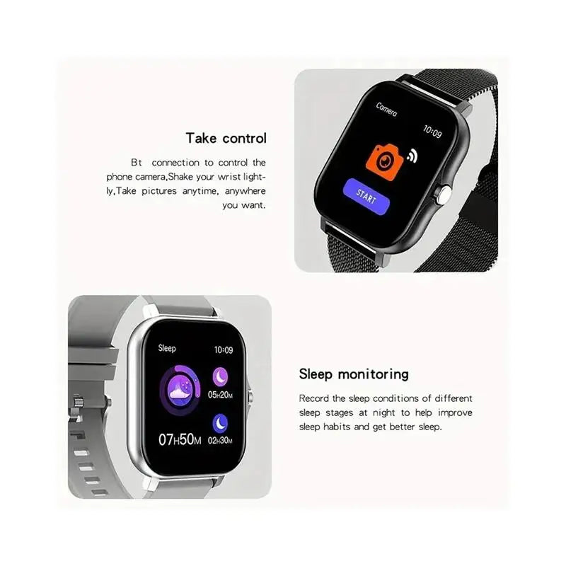 2024 Smartwatch with Bluetooth Call, Health Monitor, 1.44" Color Screen