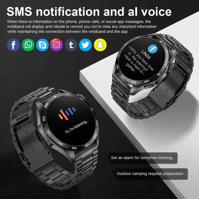 2025 Men’s Smartwatch, AMOLED 360×360, GPS, NFC, Bluetooth Calls