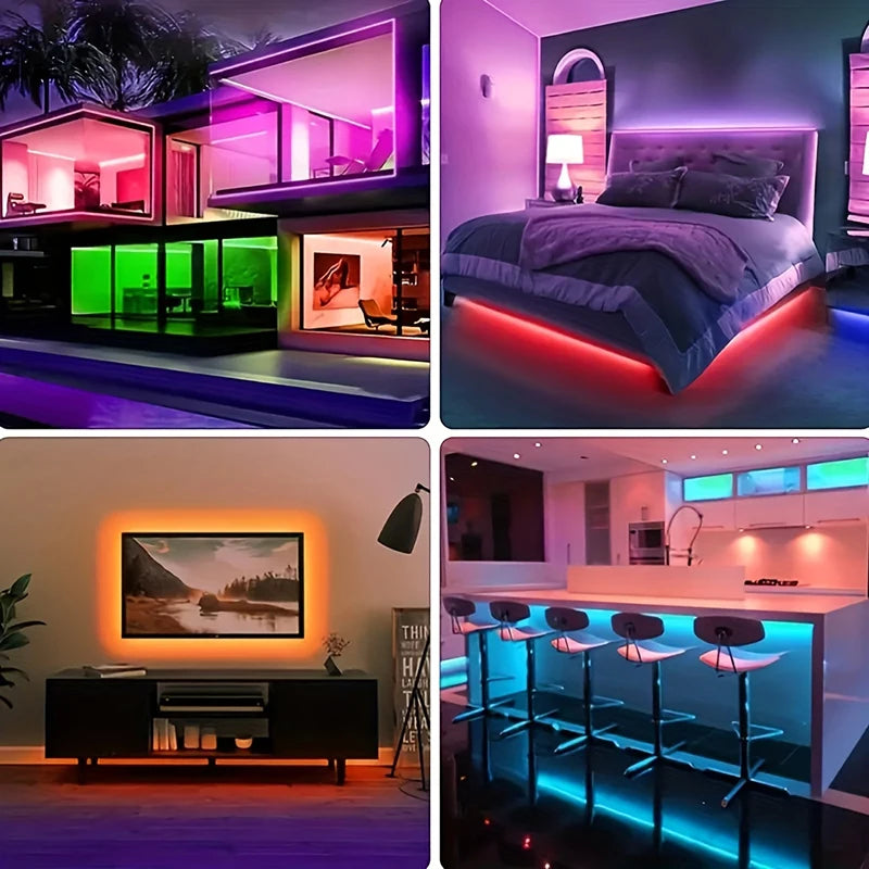40M RGB LED Strip Lights, USB 5V, APP & Remote, Music Sync