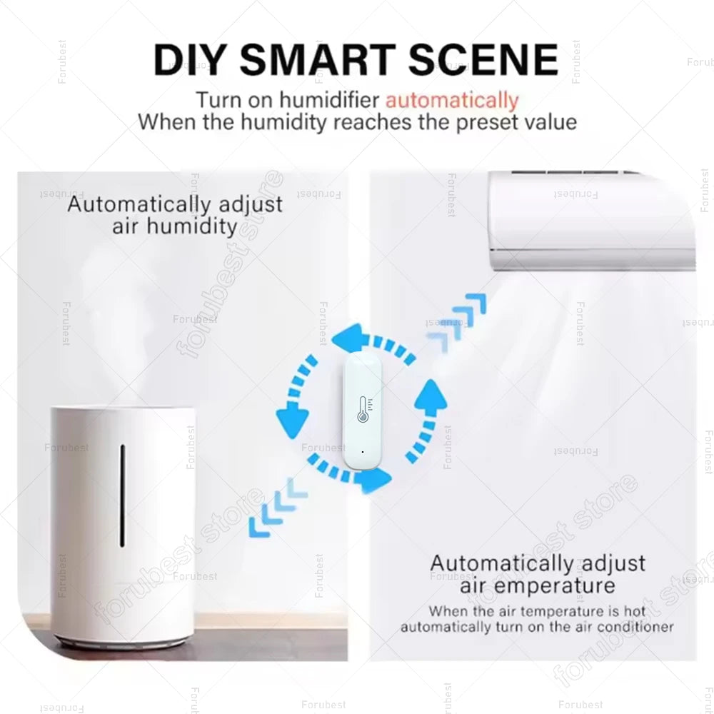 Zigbee Smart Temperature & Humidity Sensor, App Remote Monitor