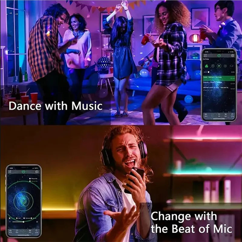 Bluetooth RGB LED Strip Lights, SMD 5050, APP & Remote Control