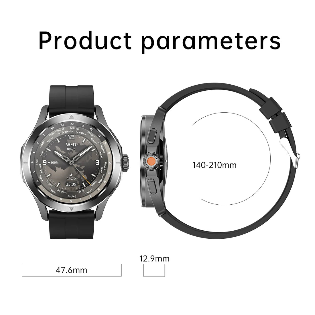 S4 Ultra Xiaomi Smart Bracelet, AMOLED HD, Bluetooth Call, GPS