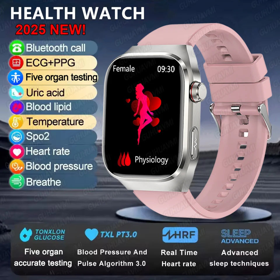 2025 Micro Health Smartwatch for Men, Body & Organ Monitor, Bluetooth Call