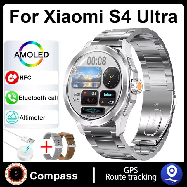 S4 Ultra Xiaomi Smart Bracelet, AMOLED HD, Bluetooth Call, GPS