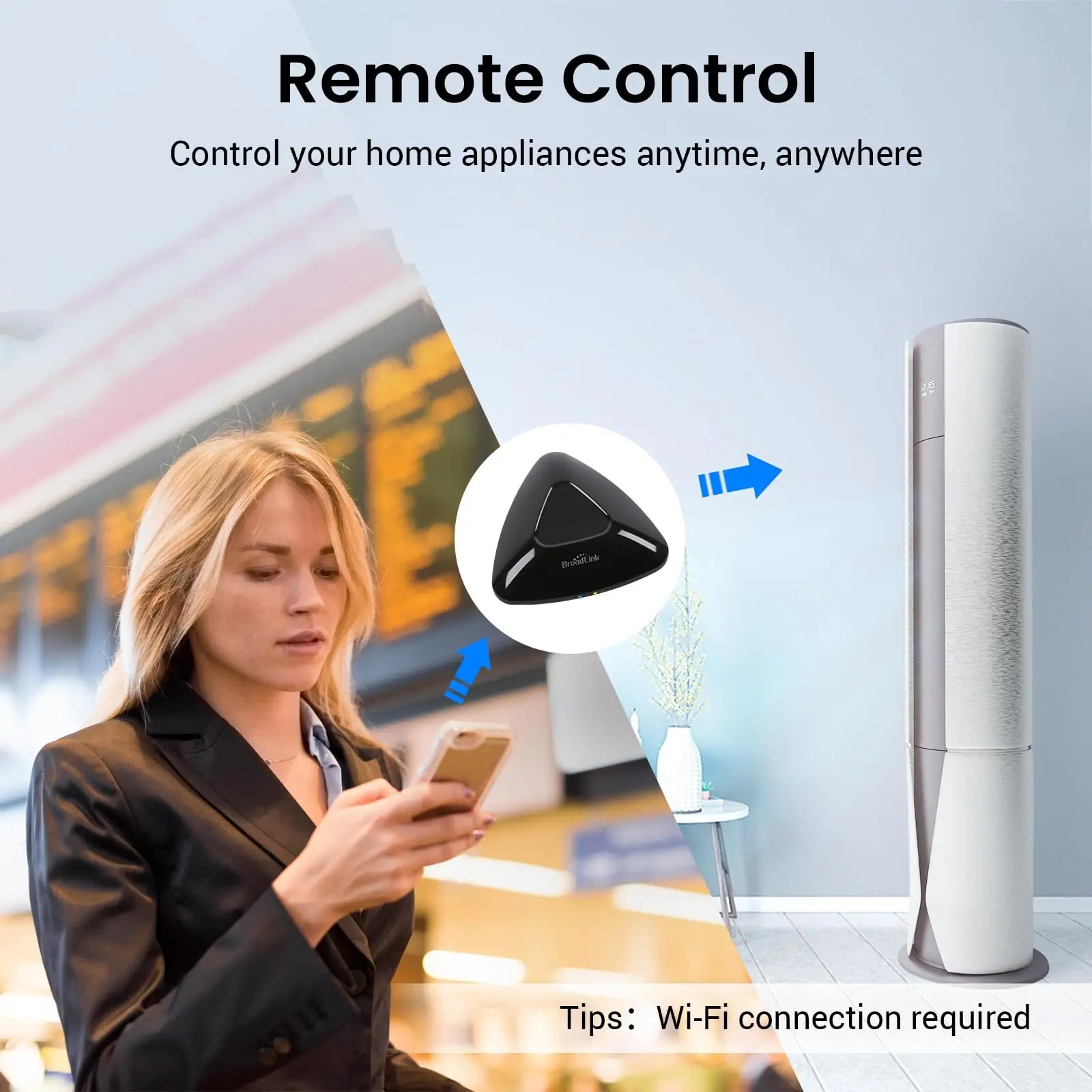 Broadlink MAX Smart Remote Hub, WiFi/BLE, IR/RF Control for TV & AC