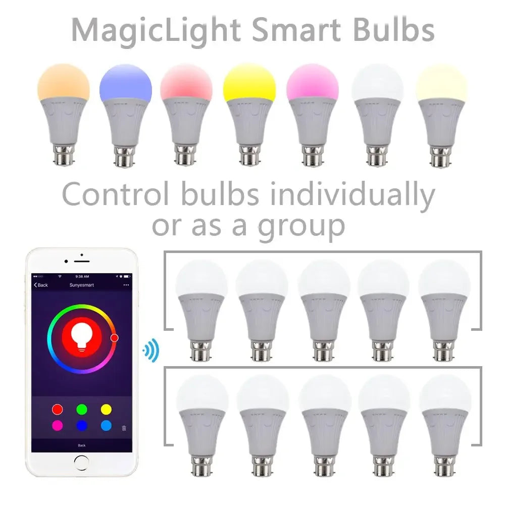Melery WiFi Smart LED Bulb, B22 A19, 7W (70W Eq), Alexa/Google