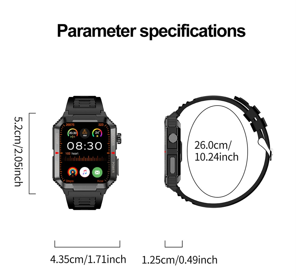 NFC GPS Smartwatch for Men, 1.99" HD, Bluetooth Call, Fitness Tracker