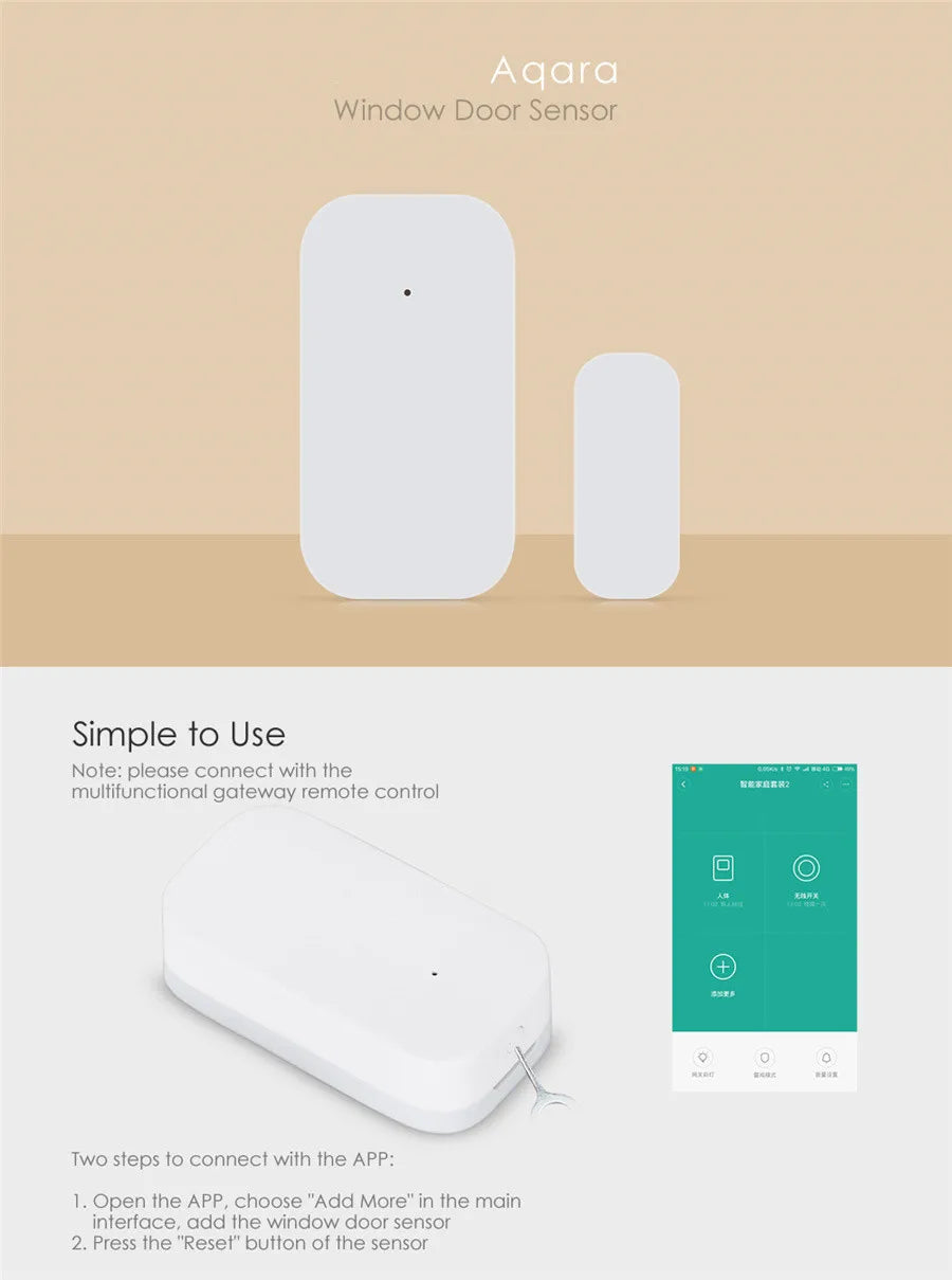 Original Aqara ZigBee Door & Window Sensor, Smart Home, MCCGQ11LM