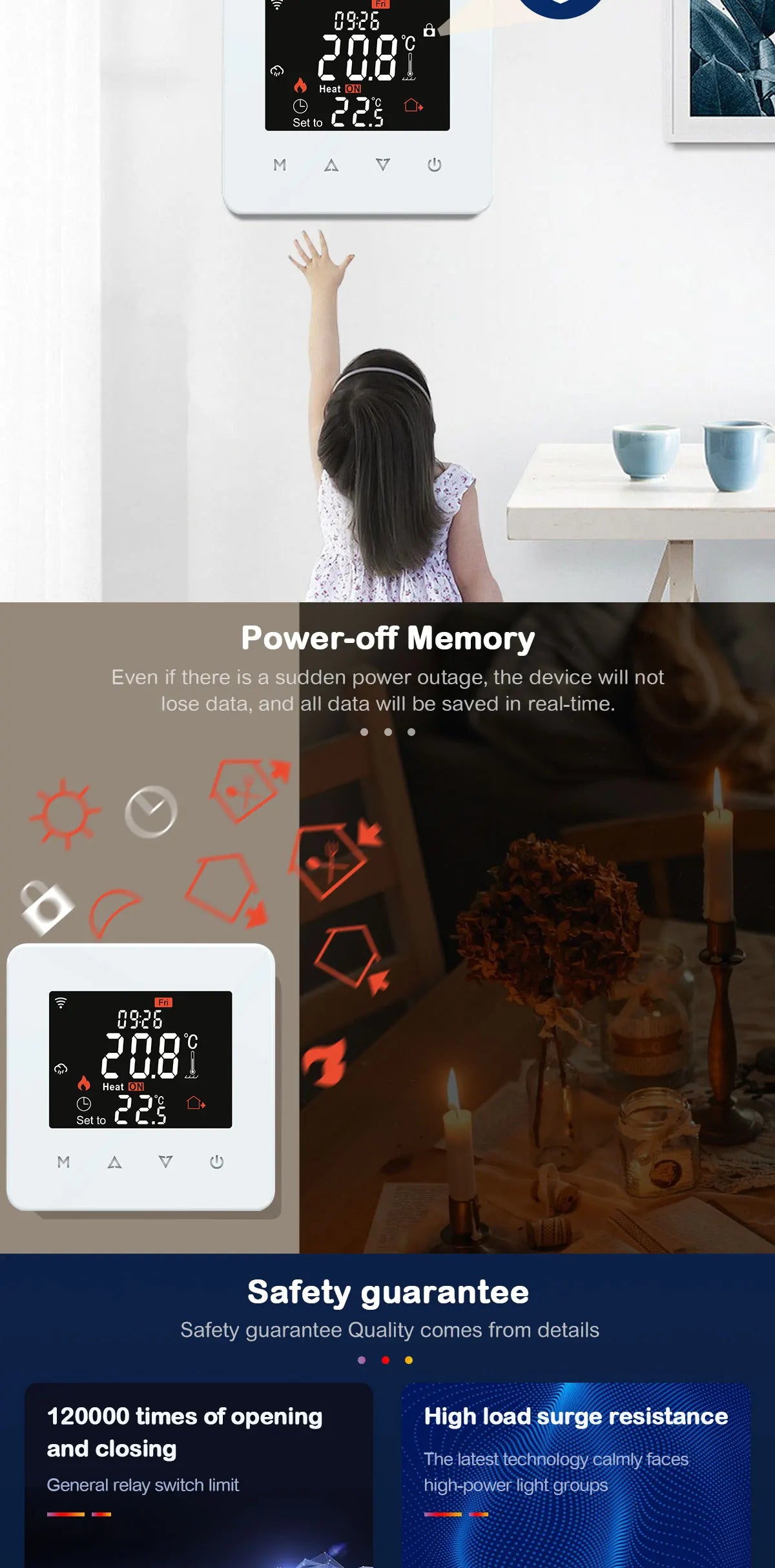 Tuya WiFi Smart Thermostat for Water/Electric Floor Heating & Gas Boiler