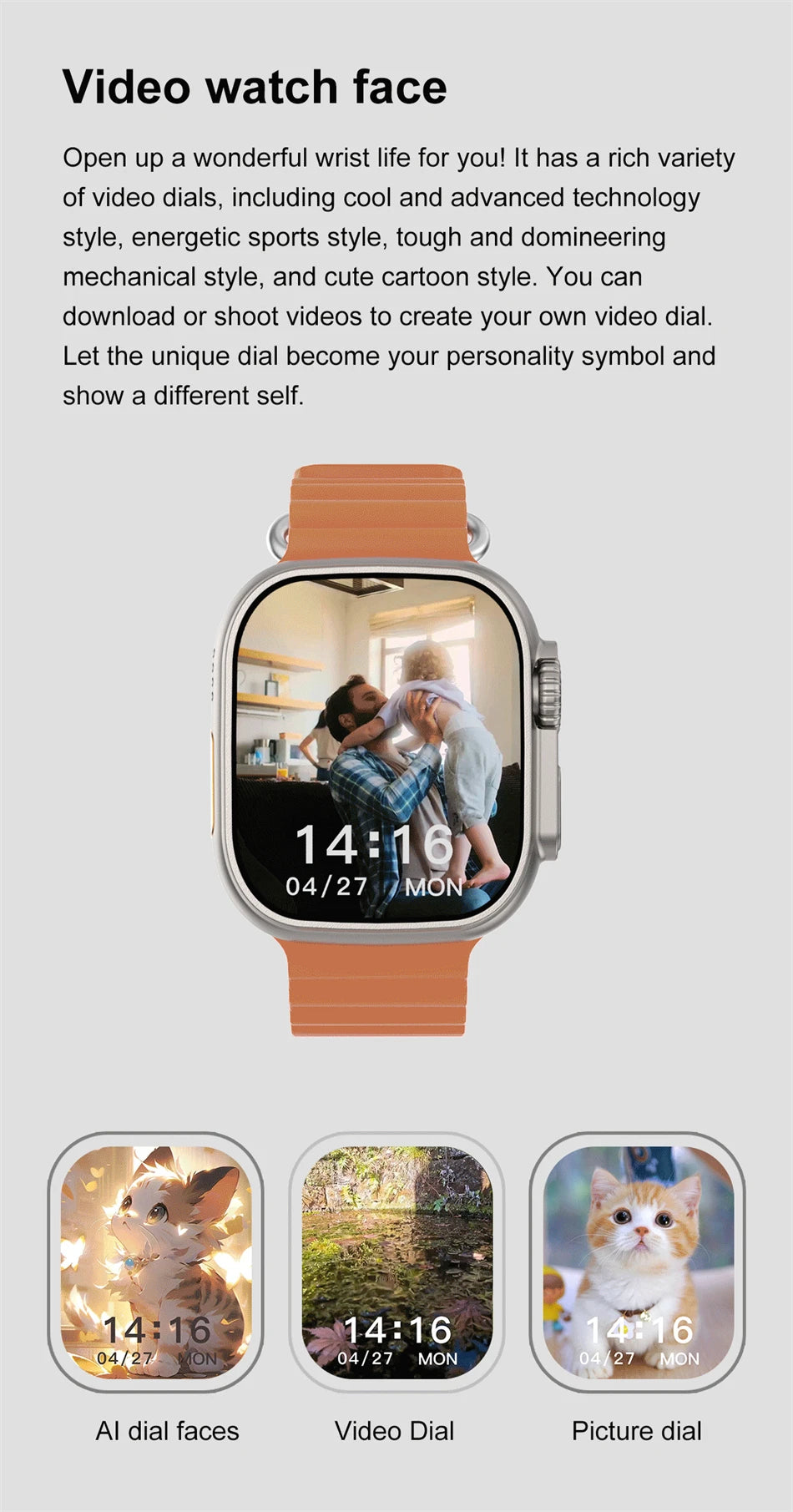 DT Ultra 3 Smartwatch, AMOLED, 4GB Music Player, Bluetooth, AI
