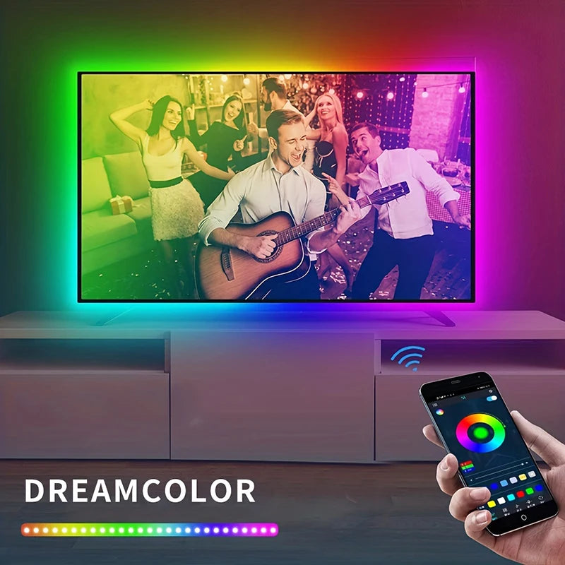 40M RGB LED Strip Lights, USB 5V, APP & Remote, Music Sync