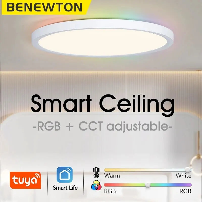 BENEWTON Tuya Smart Ceiling Lamp, RGB LED, APP & Voice Control