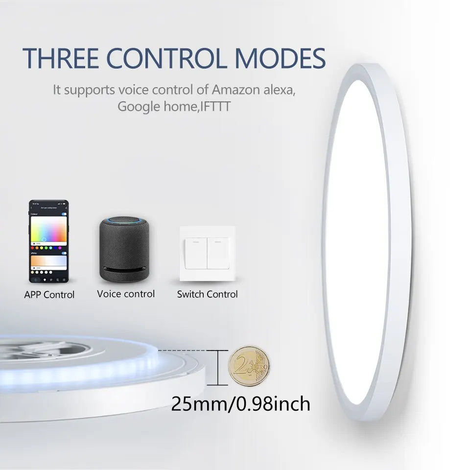 BENEWTON Tuya Smart Ceiling Lamp, RGB LED, APP & Voice Control