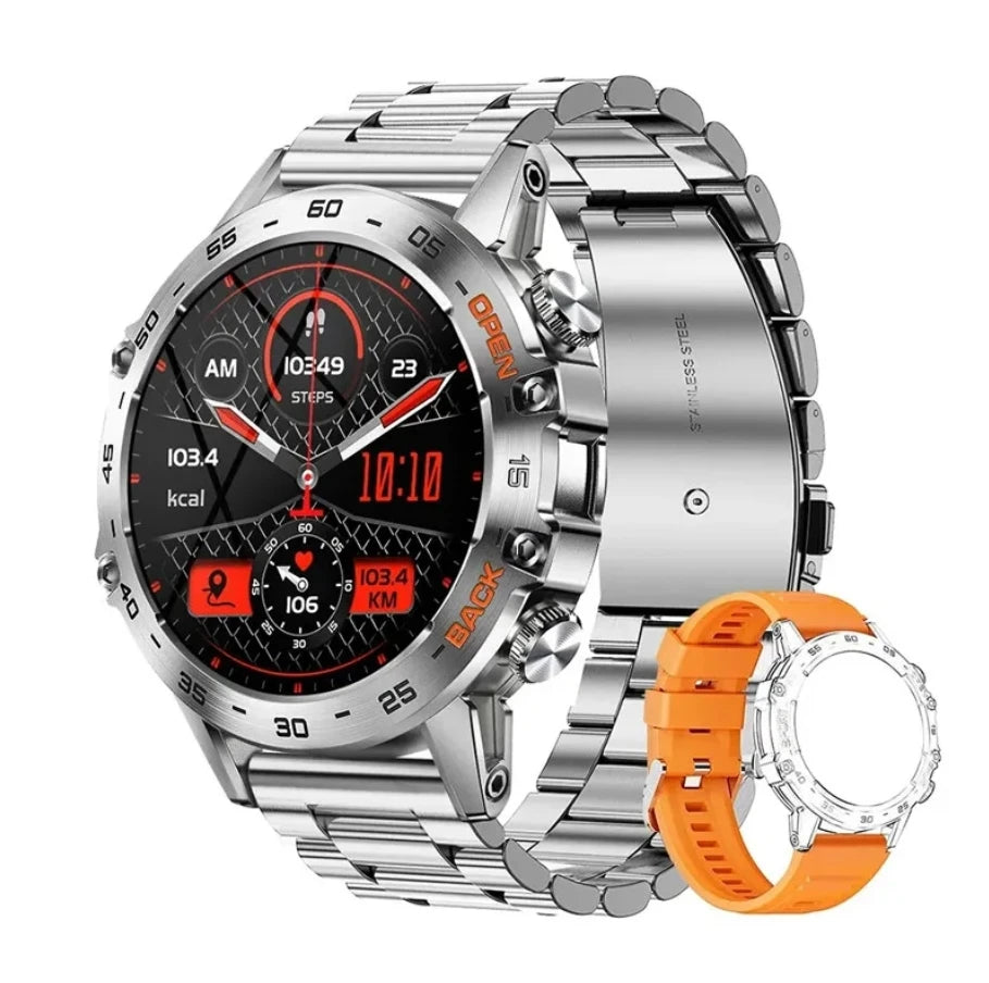 Abelanja Steel Smartwatch, Bluetooth Calling, Fitness Tracker, IP67