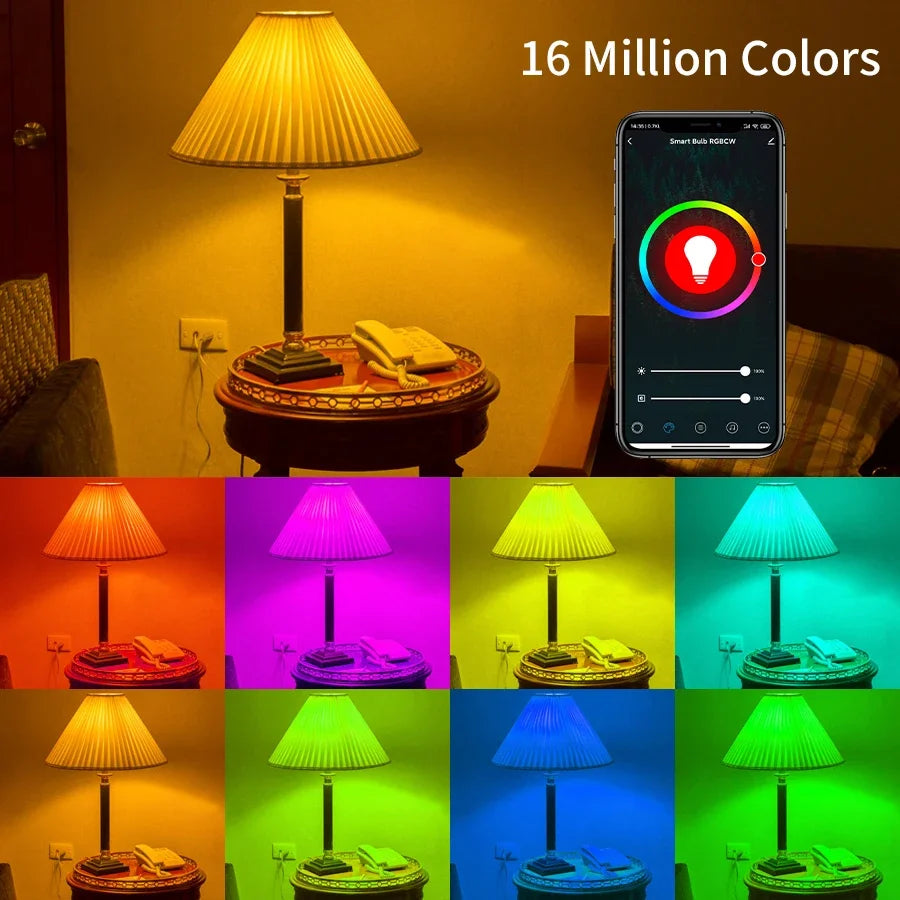 Tuya Smart WiFi LED Bulb, E27, 10W/15W/20W, RGB, APP & Voice Control