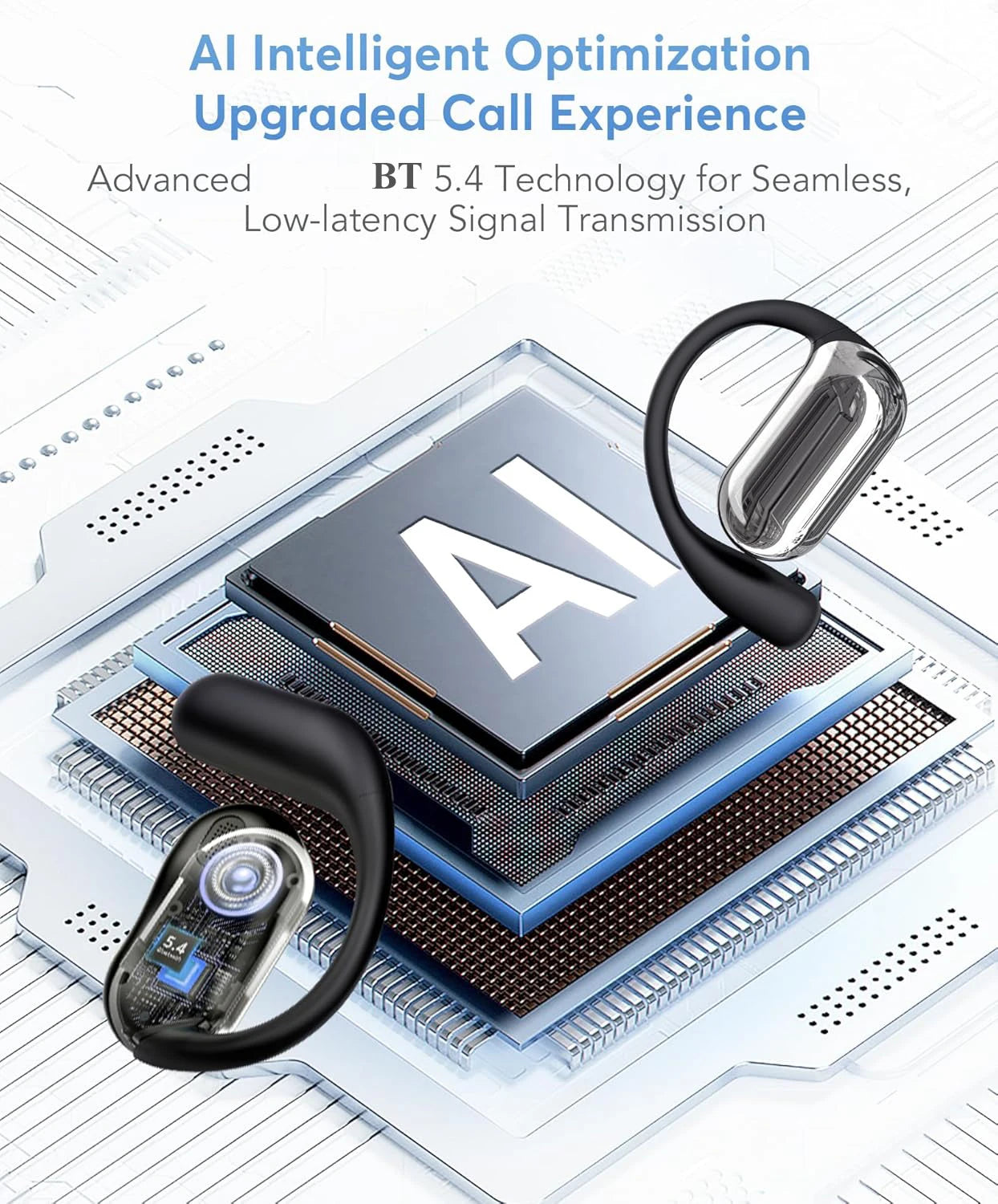 UYUXIO AI Translator Earbuds, Real-Time 144 Languages, 3-in-1 OWS Headphones