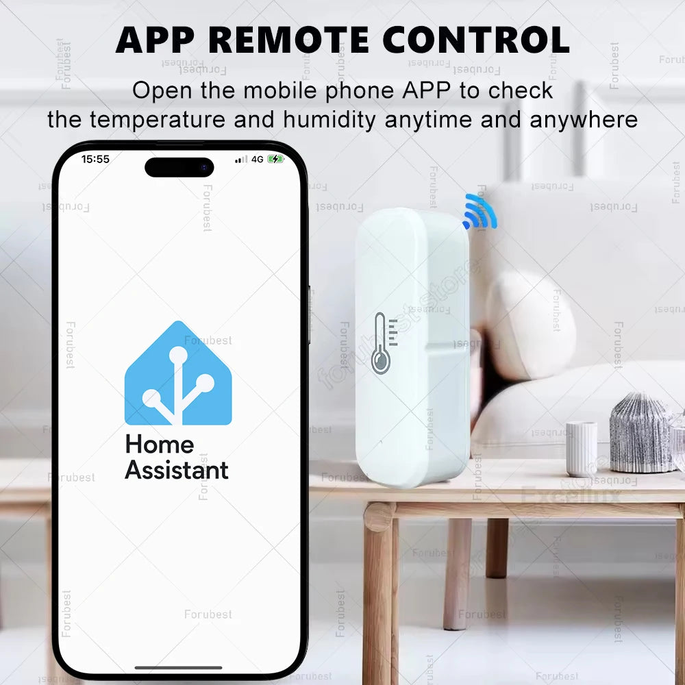 Zigbee Smart Temperature & Humidity Sensor, App Remote Monitor