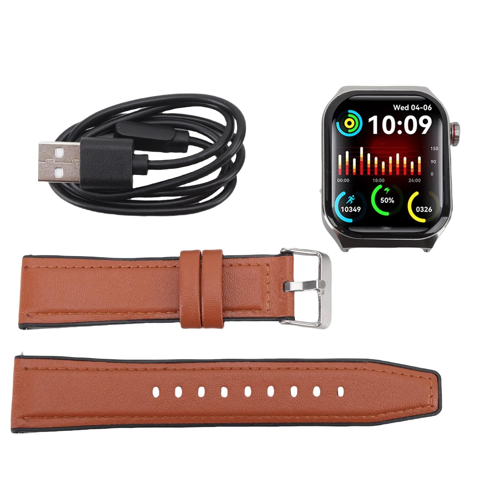 Fitness Smartwatch with Bluetooth Call, 52 Sports Modes, SOS Alert