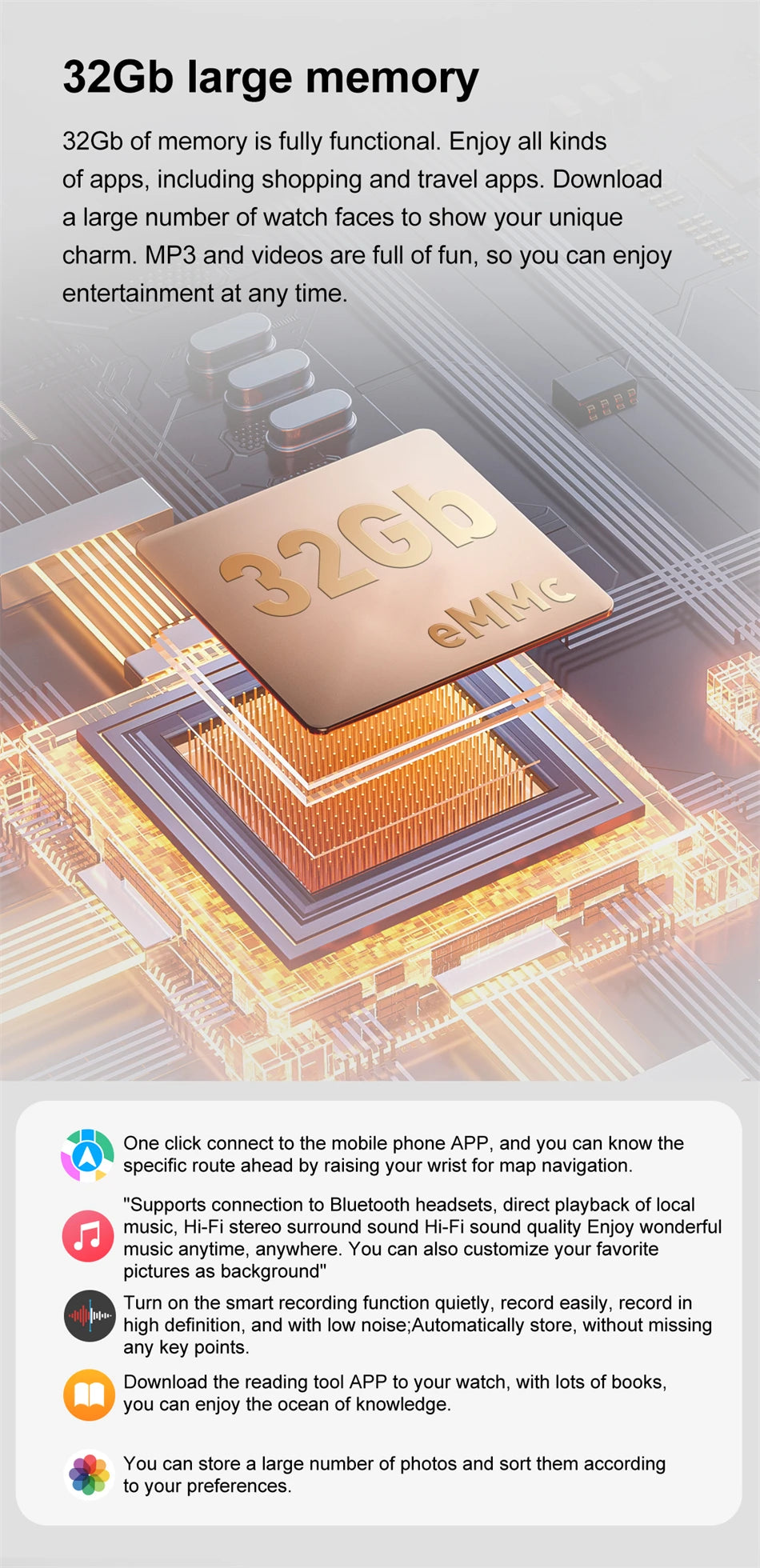 DT Ultra 3 Smartwatch, AMOLED, 4GB Music Player, Bluetooth, AI