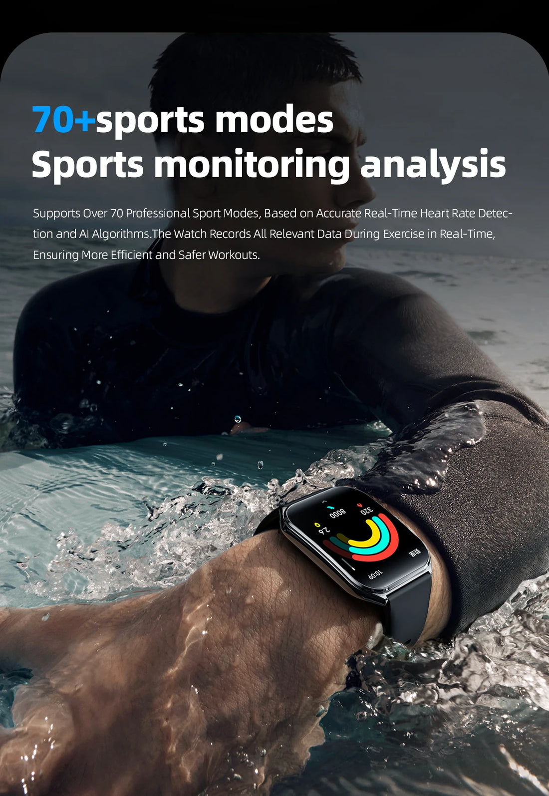 Ultra-Thin Smartwatch, 1.96" AMOLED, 360×360 HD, Always-On Display