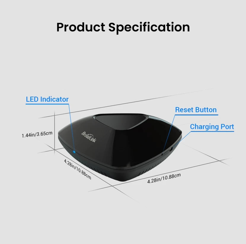 Broadlink MAX Smart Remote Hub, WiFi/BLE, IR/RF Control for TV & AC