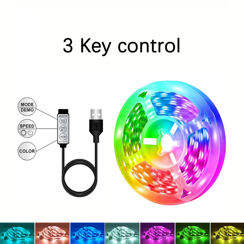 40M RGB LED Strip Lights, USB 5V, APP & Remote, Music Sync