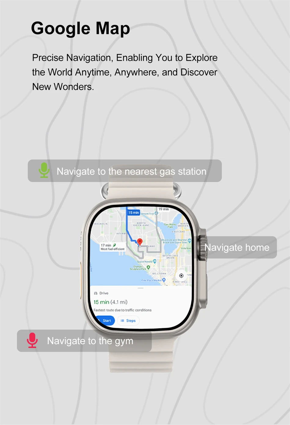 DT Ultra 3 Smartwatch, AMOLED, 4GB Music Player, Bluetooth, AI