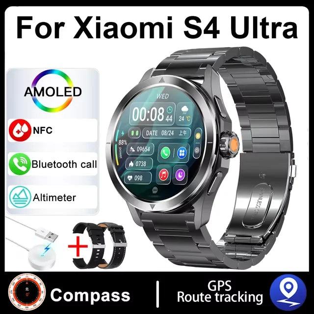 S4 Ultra Xiaomi Smart Bracelet, AMOLED HD, Bluetooth Call, GPS