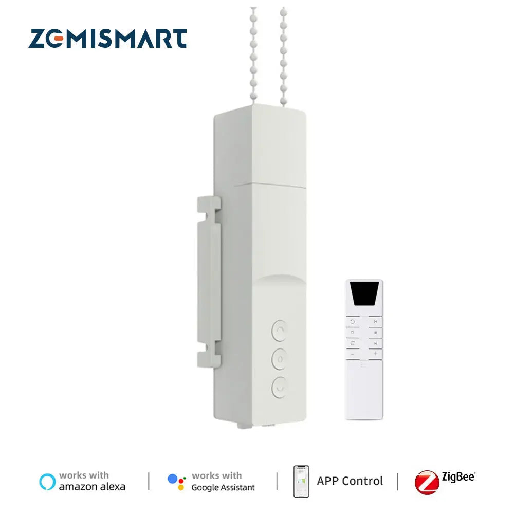 Zemismart Zigbee Smart Roller Shade Motor, Battery Powered, Voice Control