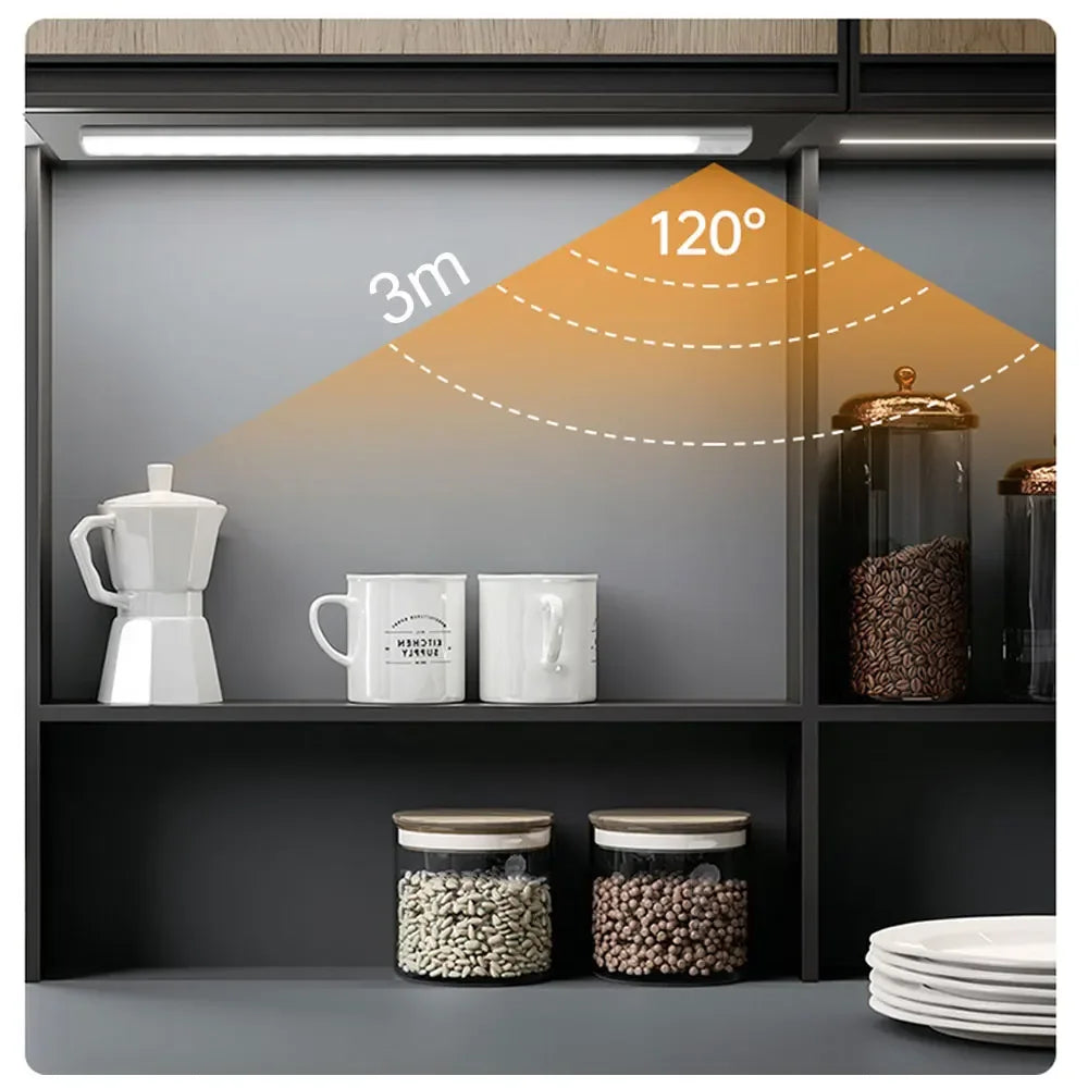 Motion Sensor LED Night Light, USB Rechargeable, Wireless Cabinet Lamp
