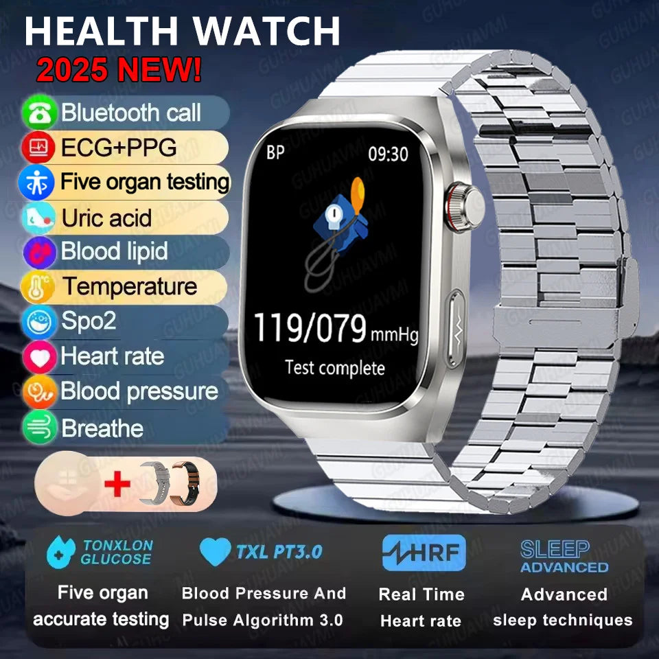 2025 Micro Health Smartwatch for Men, Body & Organ Monitor, Bluetooth Call