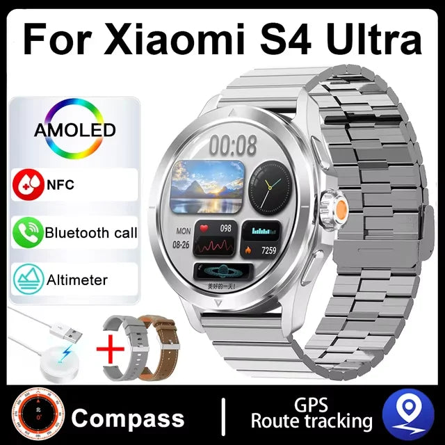 S4 Ultra Xiaomi Smart Bracelet, AMOLED HD, Bluetooth Call, GPS