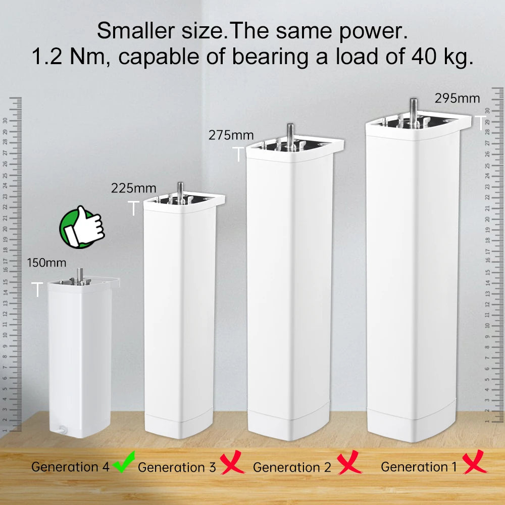 Tuya Smart Zigbee/WiFi Curtain Motor, 155mm Silent Electric Shutter