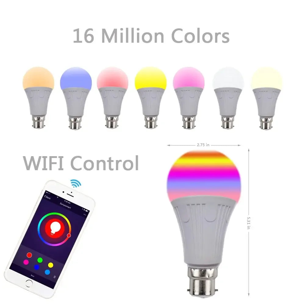 Melery WiFi Smart LED Bulb, B22 A19, 7W (70W Eq), Alexa/Google