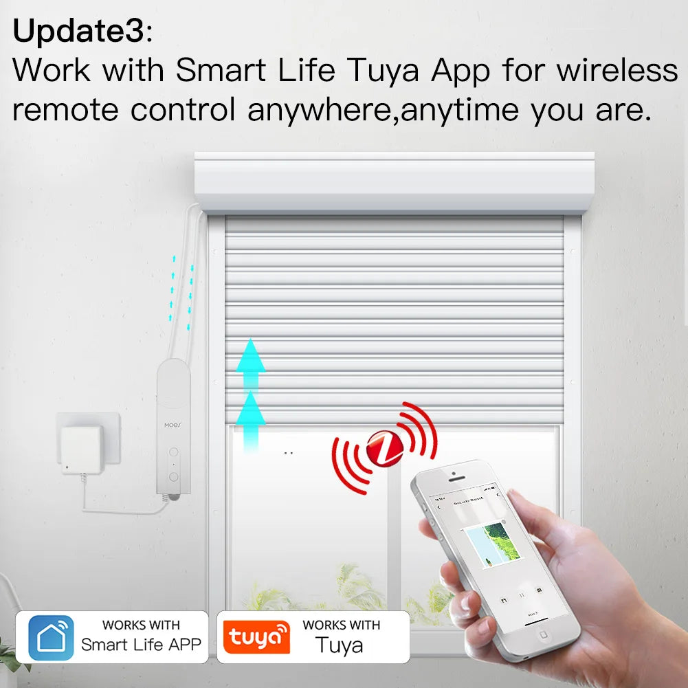 ZigBee Smart Roller Blind Motor, Tuya, Alexa/Google Control