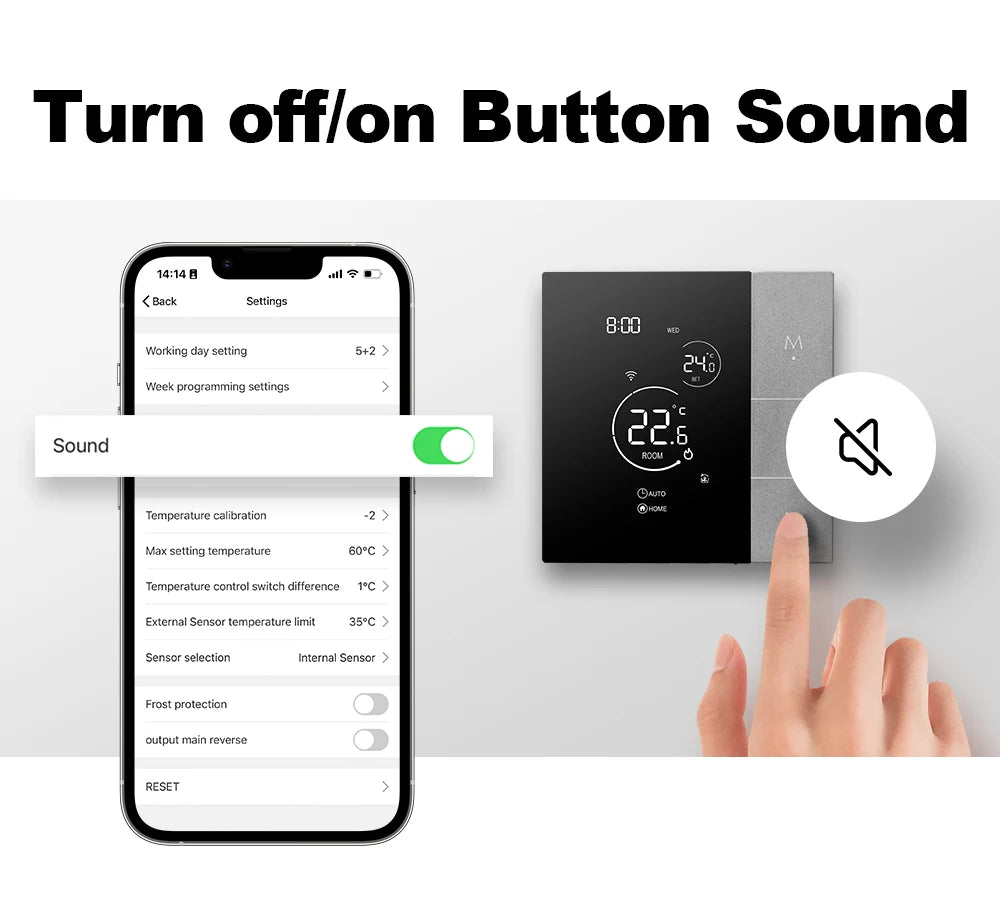 WiFi Smart Thermostat, Tuya, for Boiler/Electric/Underfloor Heating