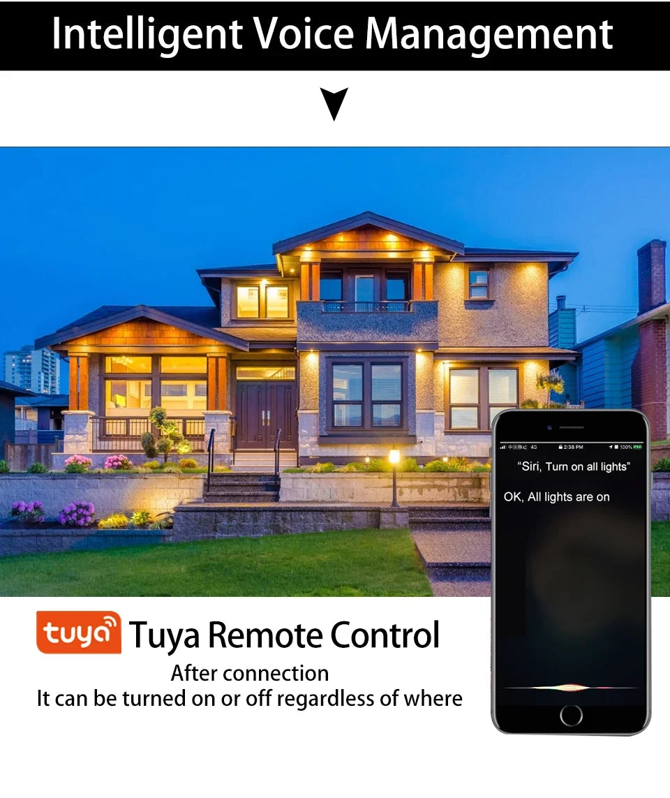 Tuya Smart WiFi LED Bulb, E27, 10W/15W/20W, RGB, APP & Voice Control