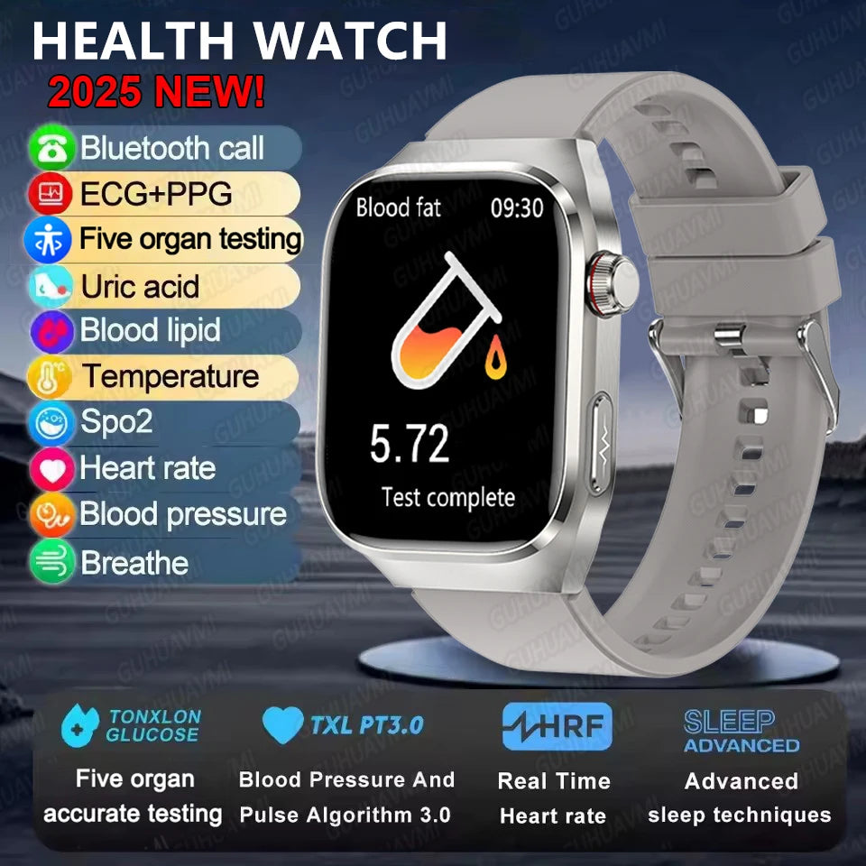 2025 Micro Health Smartwatch for Men, Body & Organ Monitor, Bluetooth Call