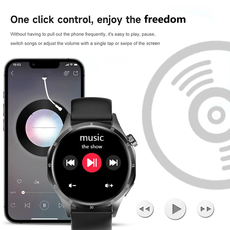 2025 Men’s Smartwatch, AMOLED 360×360, GPS, NFC, Bluetooth Calls