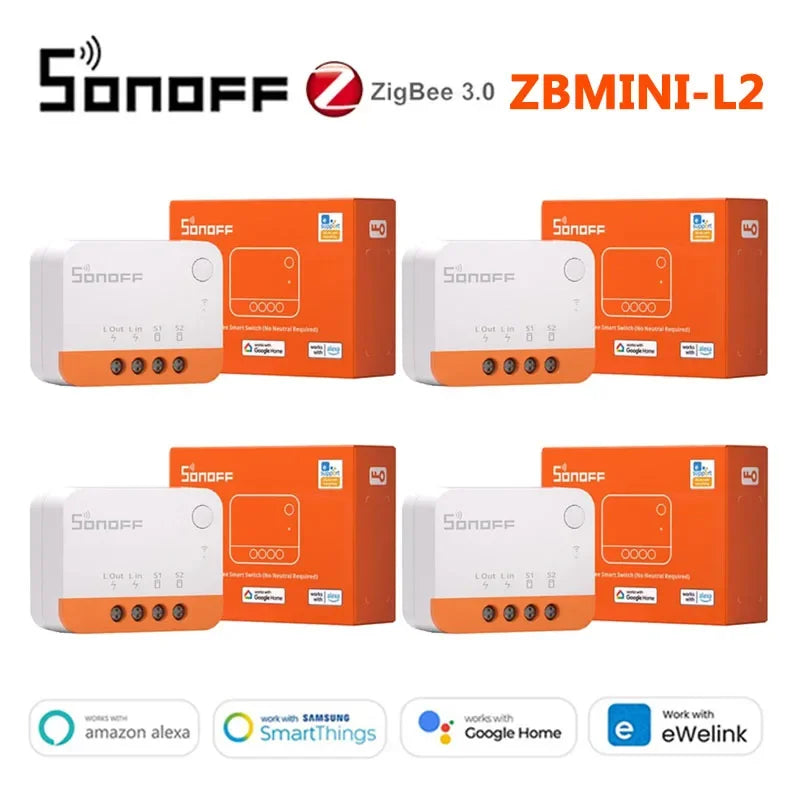 SONOFF ZBMINI L2 Zigbee Smart Switch, No Neutral, 1-Gang