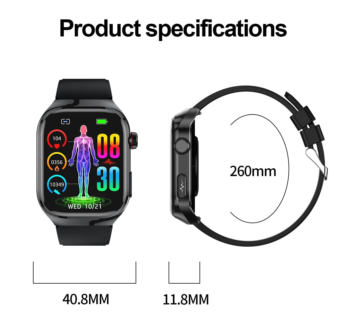 2025 Micro Health Smartwatch for Men, Body & Organ Monitor, Bluetooth Call