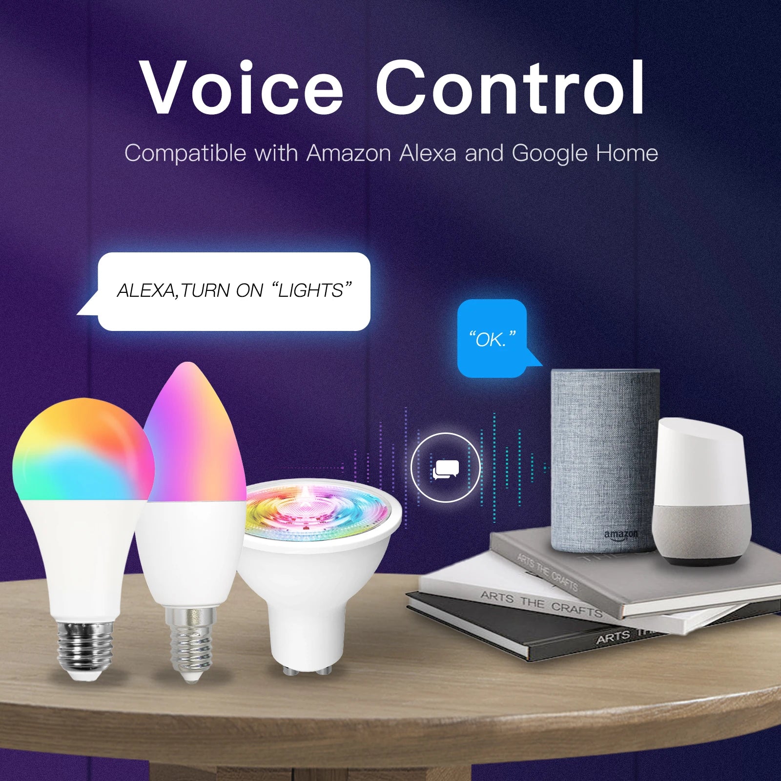 MOES Smart WiFi/Zigbee LED Bulb, GU10/E27/E14, RGB+CW, Dimmable