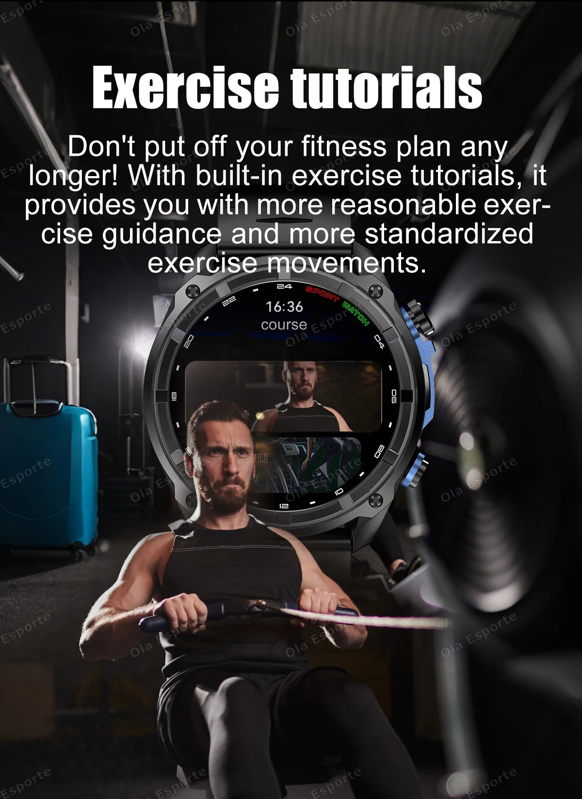 GPS Smartwatch for Men, 1.43" AMOLED, 3ATM Waterproof, 4GB Offline Map