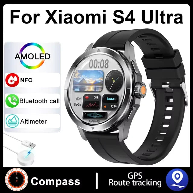 S4 Ultra Xiaomi Smart Bracelet, AMOLED HD, Bluetooth Call, GPS