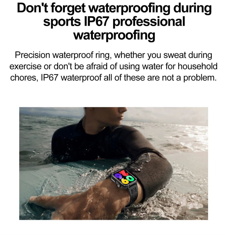 NFC GPS Smartwatch for Men, 1.99" HD, Bluetooth Call, Fitness Tracker