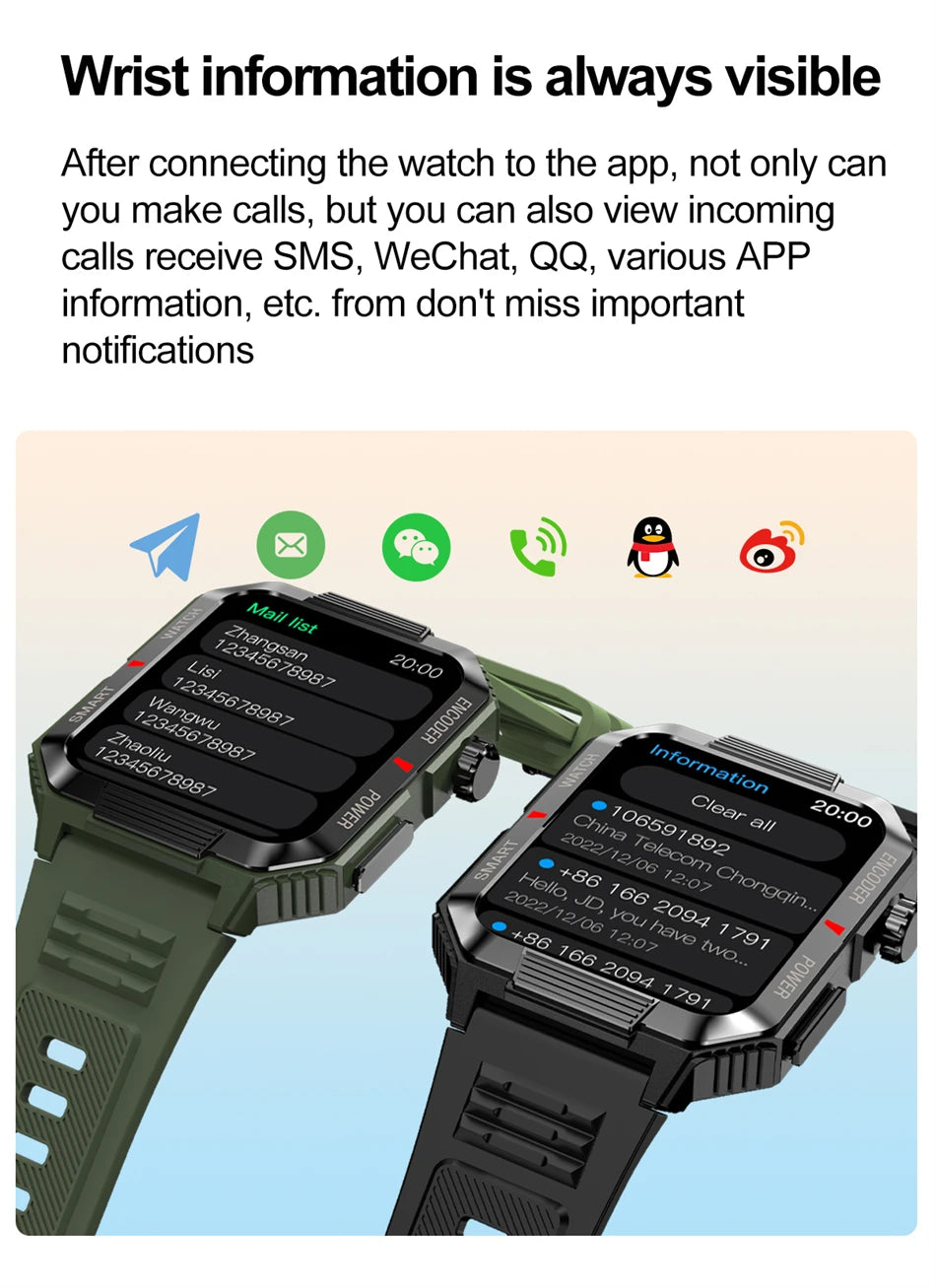 NFC GPS Smartwatch for Men, 1.99" HD, Bluetooth Call, Fitness Tracker