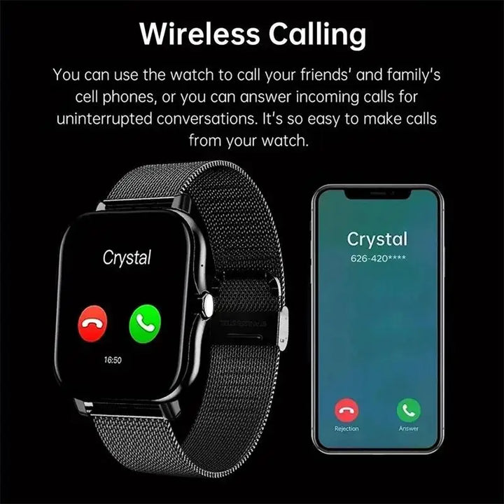 2024 Smartwatch with Bluetooth Call, Health Monitor, 1.44" Color Screen