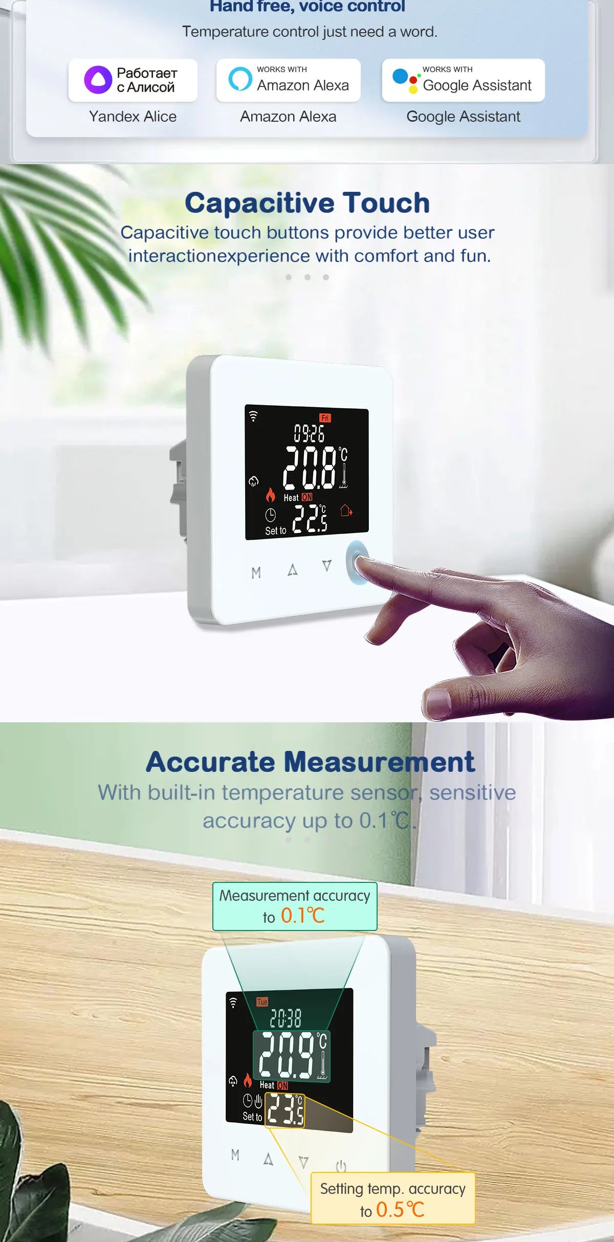Tuya WiFi Smart Thermostat for Water/Electric Floor Heating & Gas Boiler