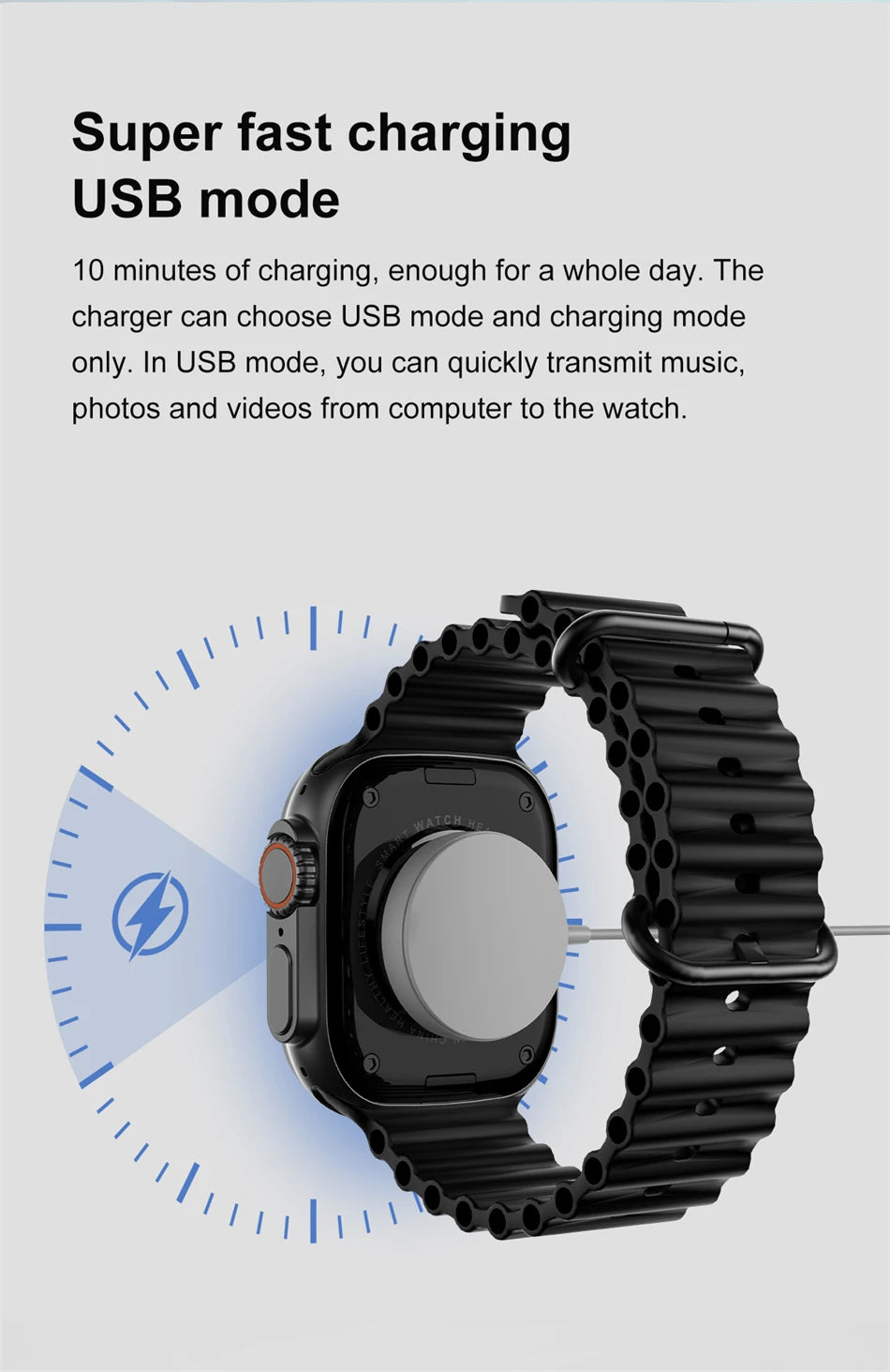 DT Ultra 3 Smartwatch, AMOLED, 4GB Music Player, Bluetooth, AI